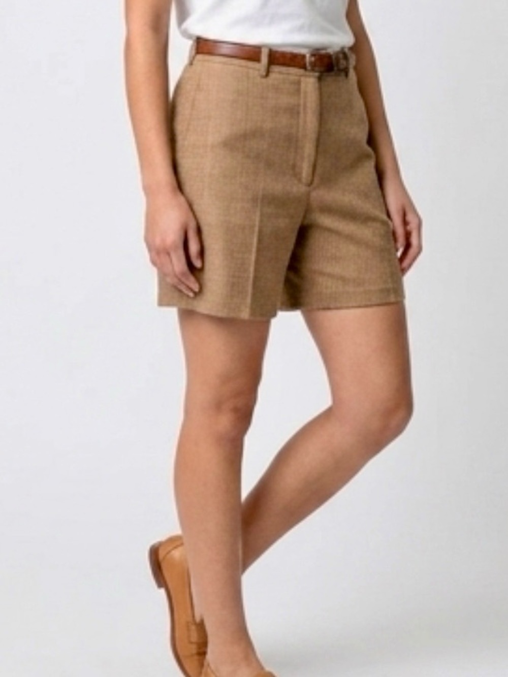Vintage Tan High Waist Women's Shorts
